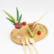 Fourchettes en bambou sûres naturelles de coutellerie en bambou biodégradable qui respecte l&#39;environnement jetable